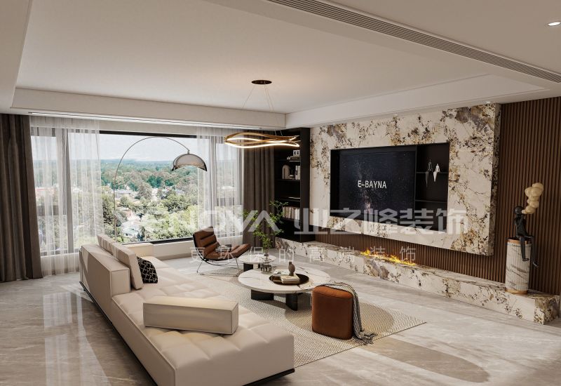 166㎡现代轻奢风装修案例，唐山陕建唐沣壹号院实景展示