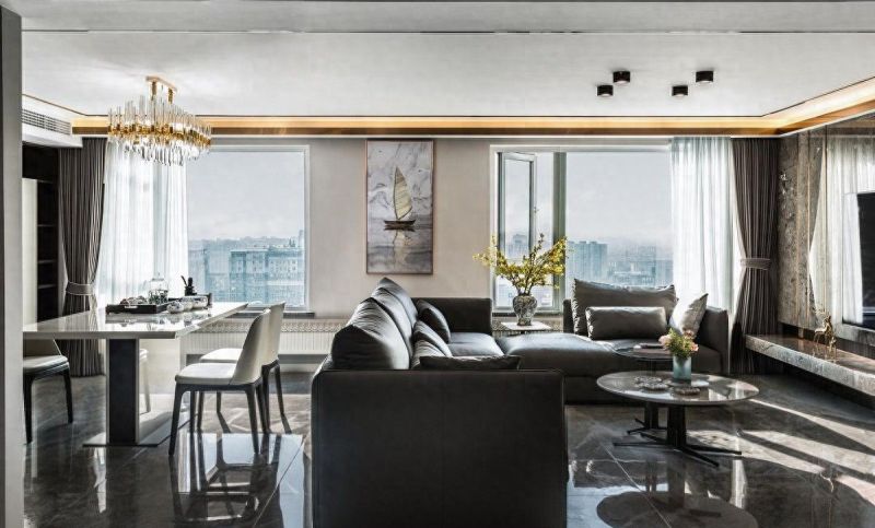深色系现代轻奢大宅，演绎高级质感的家居美学