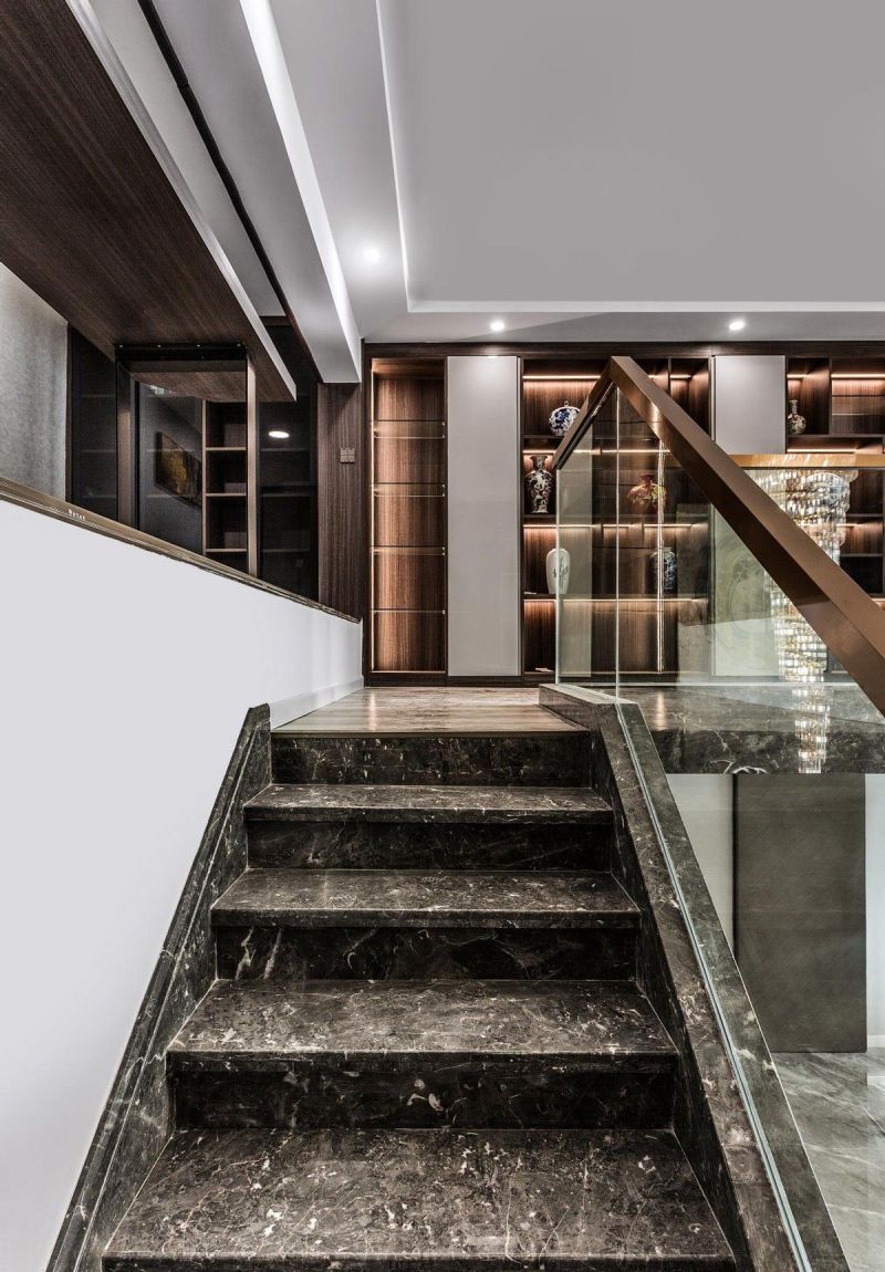 【实景案例】深色系现代轻奢大宅，高级与质感的完美呈现！ - 家居知识