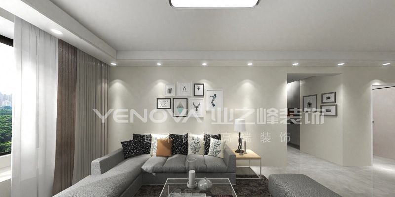 125㎡现代简约风装修案例，唐山水山金域蓝湾的精致生活空间