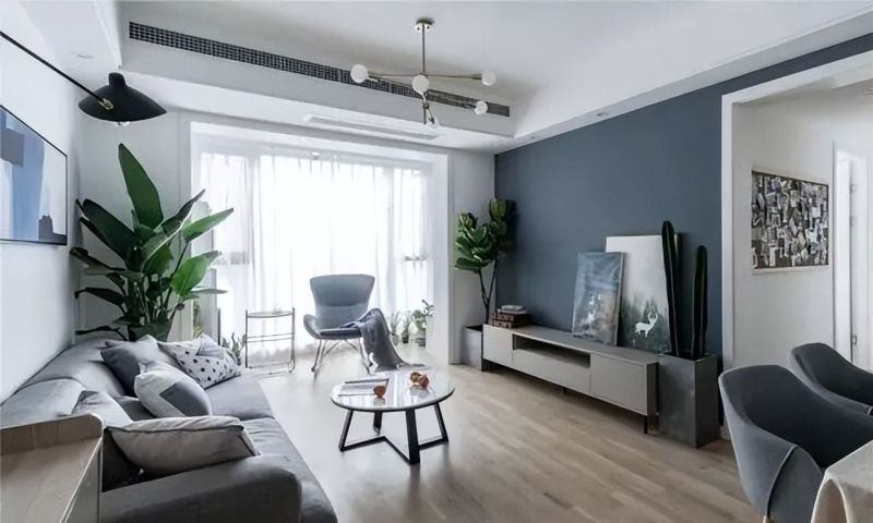 77㎡北欧风两居：软装焕新 + 蓝灰白配色，装出惬意自在的生活感 - 家居知识