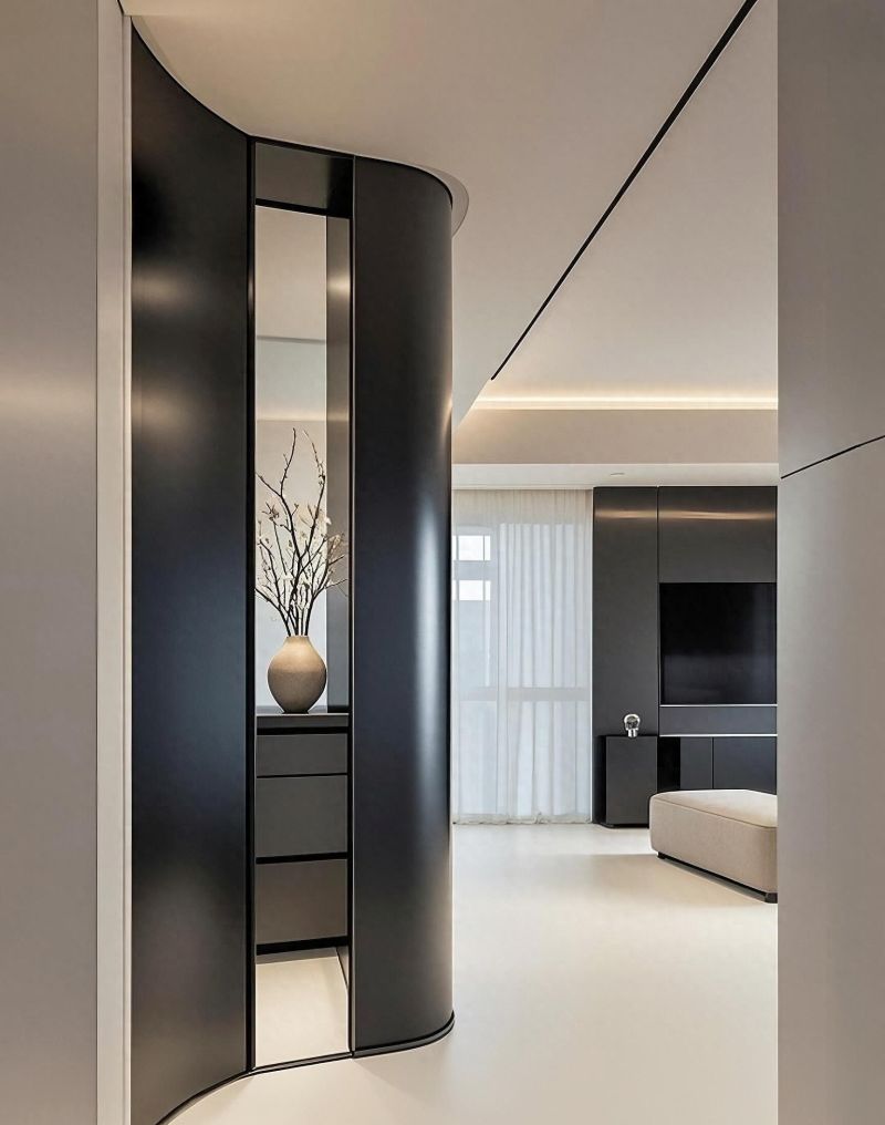 黑白灰经典色调打造低调奢华的意式极简家居