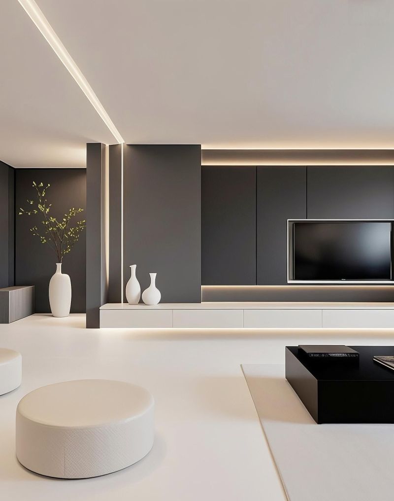 黑白灰经典色调，装完真的低调不了，意式极简的家就是好看和舒适 - 家居知识