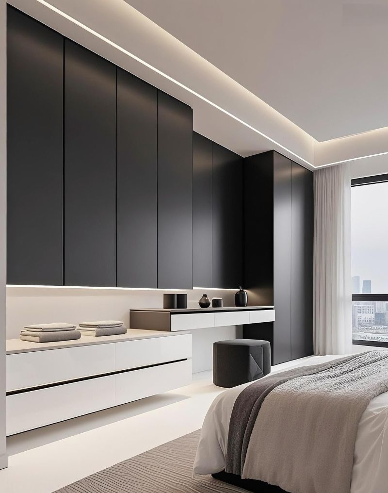 黑白灰经典色调，装完真的低调不了，意式极简的家就是好看和舒适 - 家居知识