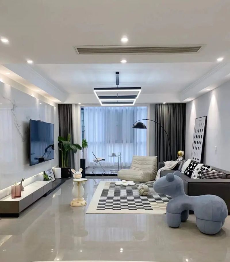 110㎡现代简约风案例：客厅电视墙人见人夸，每处细节都显大方 - 家居知识