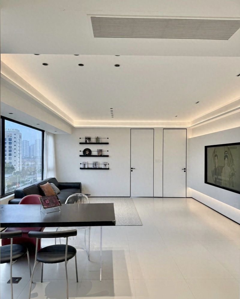 10万打造110㎡黑白极简风！普通人装修教科书，高级实用晒照