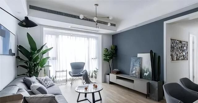 77㎡北欧风两居：软装焕新 + 蓝灰白配色，装出惬意自在的生活感 - 家居知识