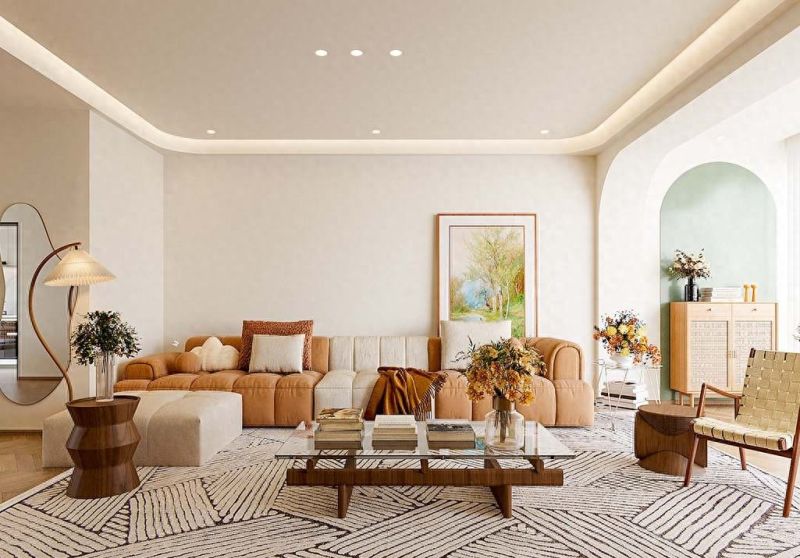 140㎡轻法式奶油风，治愈系家居的浪漫与舒适！