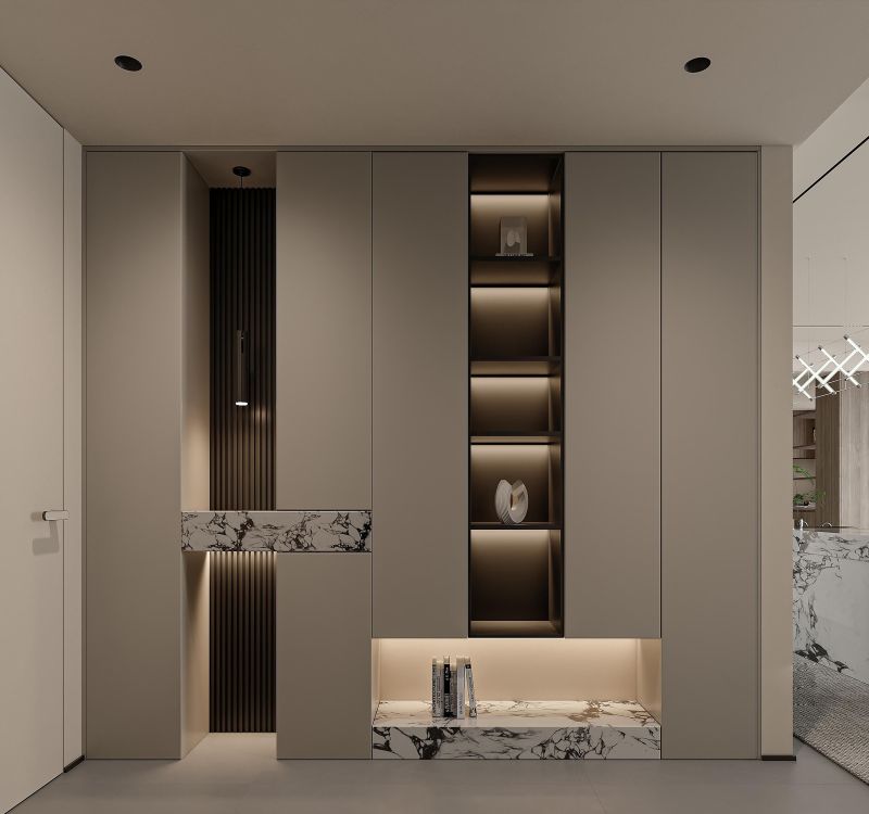 意式极简控必看!10款绝美玄关鞋柜设计。 - 家居知识