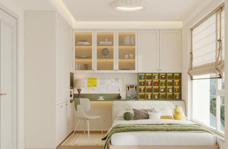 全友家居案例丨136㎡奶油中古风，复古绿也太优雅了 - 家居知识