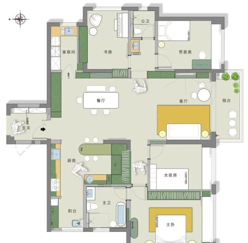 装修案例 | 168㎡现代混搭：色彩简单纯粹，空间衔接规整，打破束缚！ - 家居知识