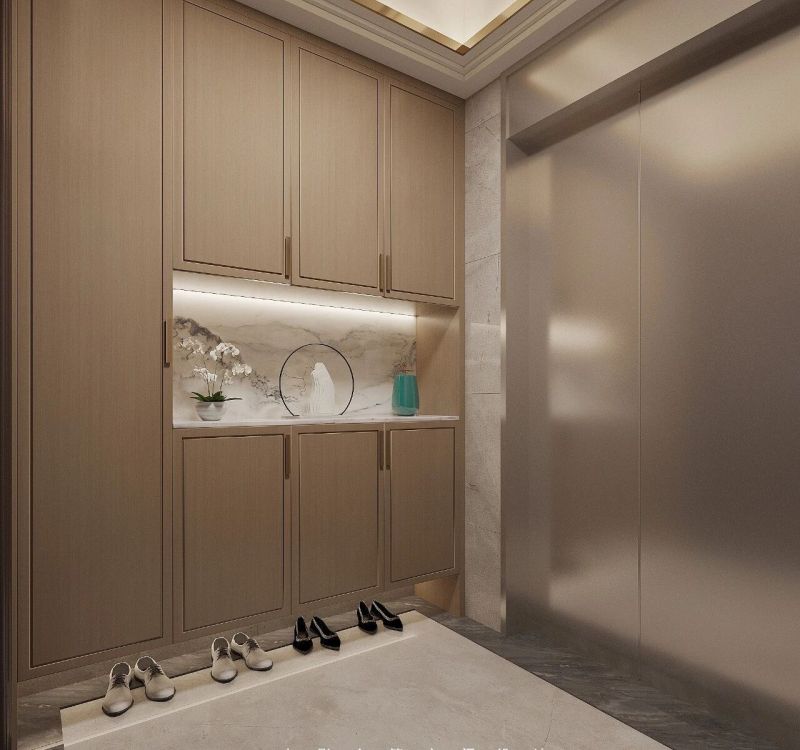 130㎡新中式风格装修：就连电梯间都打造的很韵味 - 家居知识