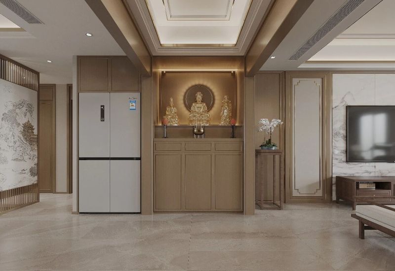 130㎡新中式风格装修：就连电梯间都打造的很韵味 - 家居知识