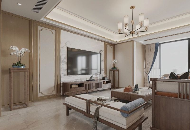 130㎡新中式风格装修：就连电梯间都打造的很韵味 - 家居知识