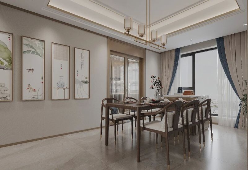 130㎡新中式风格装修：就连电梯间都打造的很韵味 - 家居知识