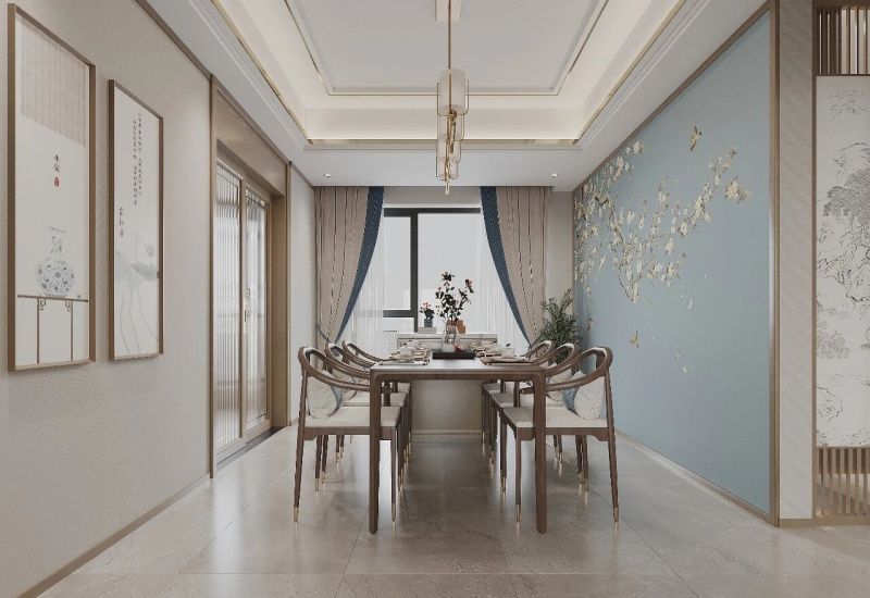 130㎡新中式风格装修：就连电梯间都打造的很韵味 - 家居知识