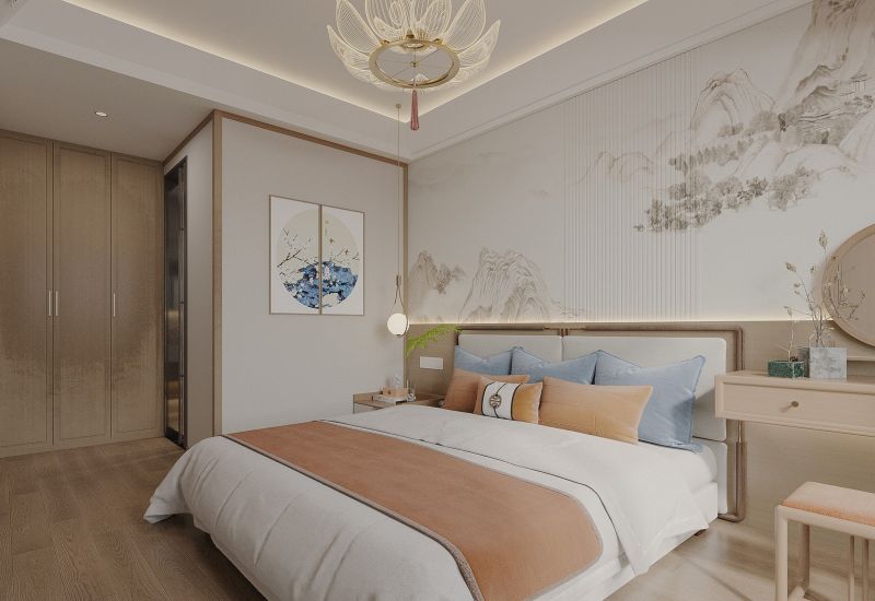 130㎡新中式风格装修：就连电梯间都打造的很韵味 - 家居知识