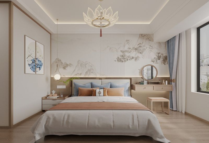 130㎡新中式风格装修：就连电梯间都打造的很韵味 - 家居知识