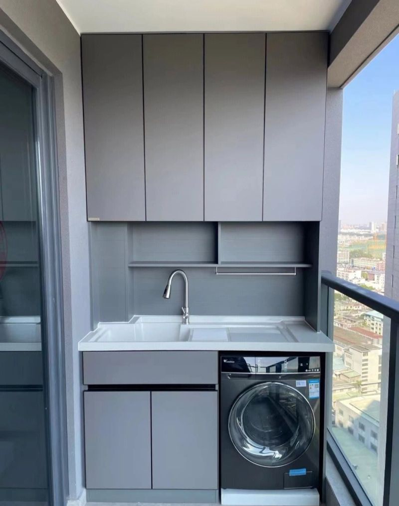 阳台洗衣机柜一些经典搭配 - 家居知识