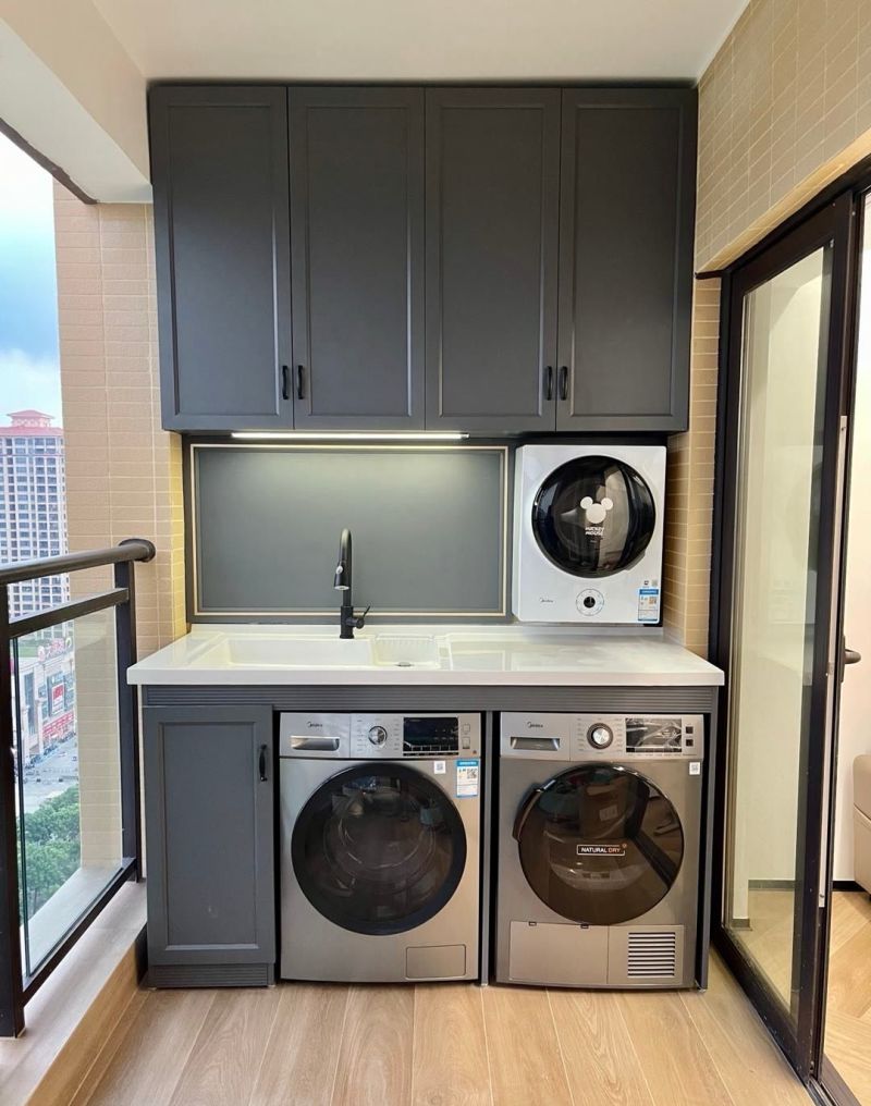 阳台洗衣机柜一些经典搭配 - 家居知识