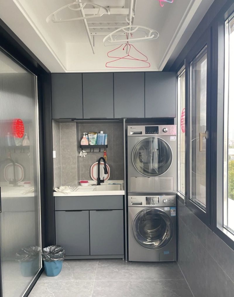 阳台洗衣机柜一些经典搭配 - 家居知识