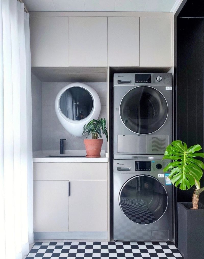 阳台洗衣机柜一些经典搭配 - 家居知识