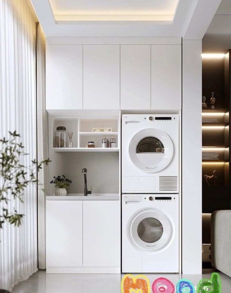 阳台洗衣机柜一些经典搭配 - 家居知识