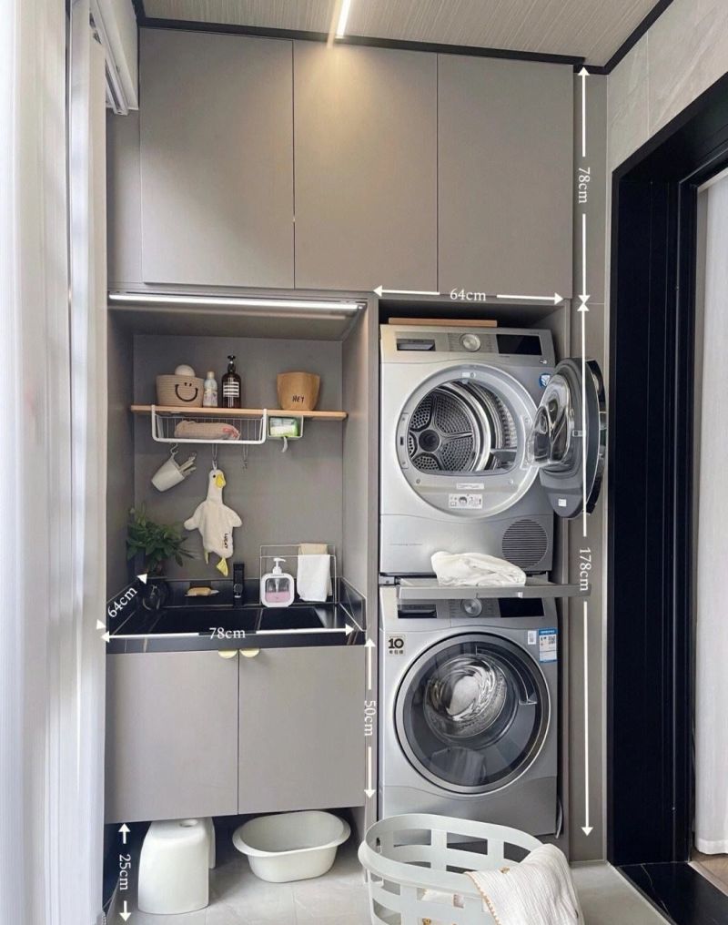 阳台洗衣机柜一些经典搭配 - 家居知识