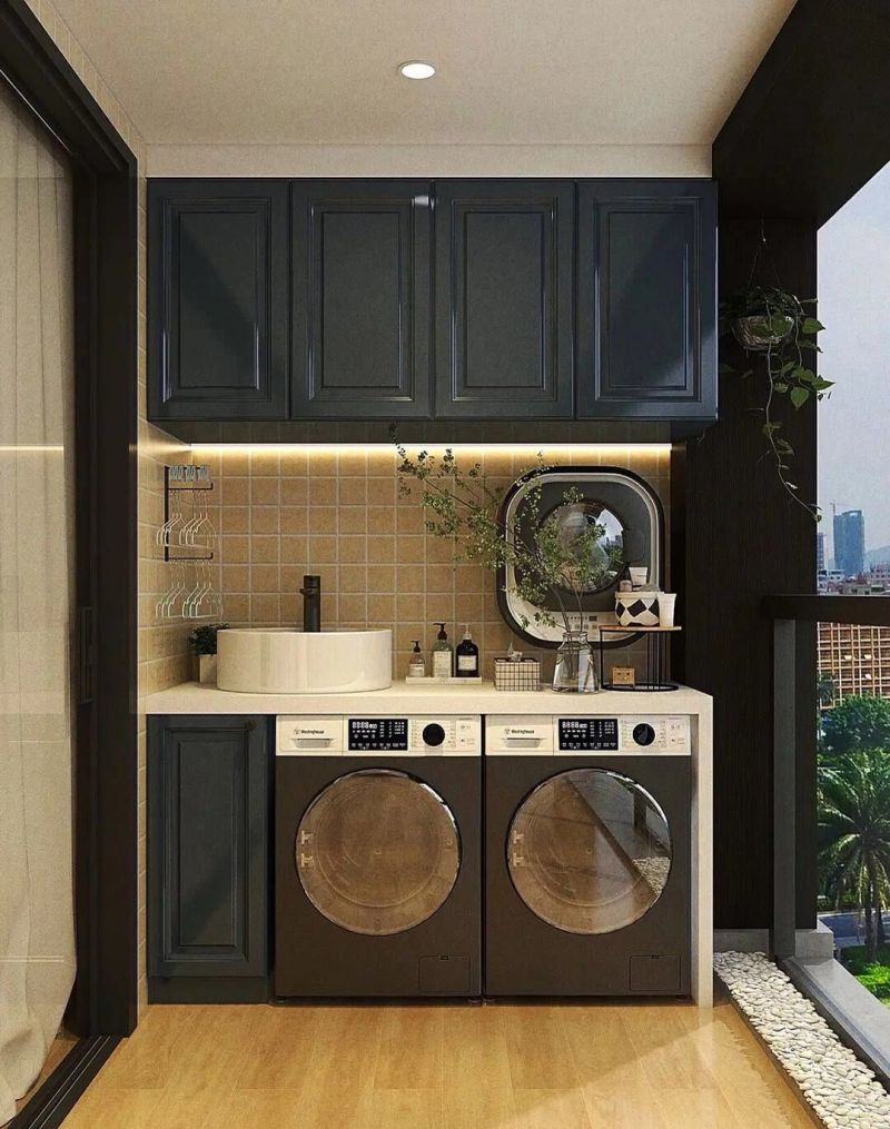 阳台洗衣机柜一些经典搭配 - 家居知识