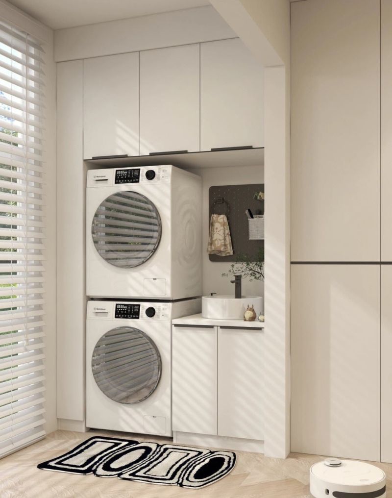 阳台洗衣机柜一些经典搭配 - 家居知识