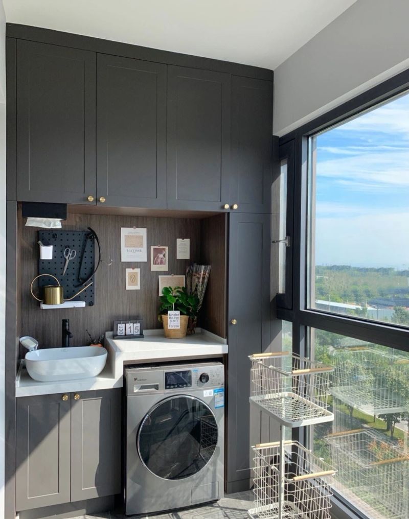 阳台洗衣机柜一些经典搭配 - 家居知识