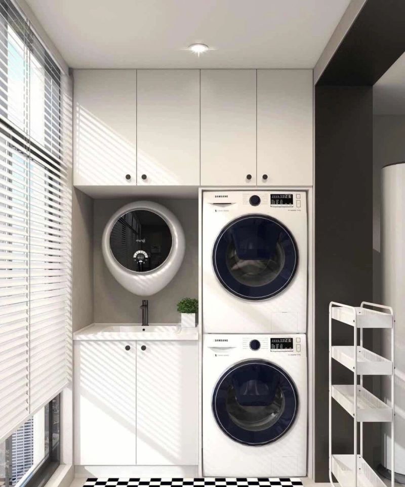 阳台洗衣机柜一些经典搭配 - 家居知识