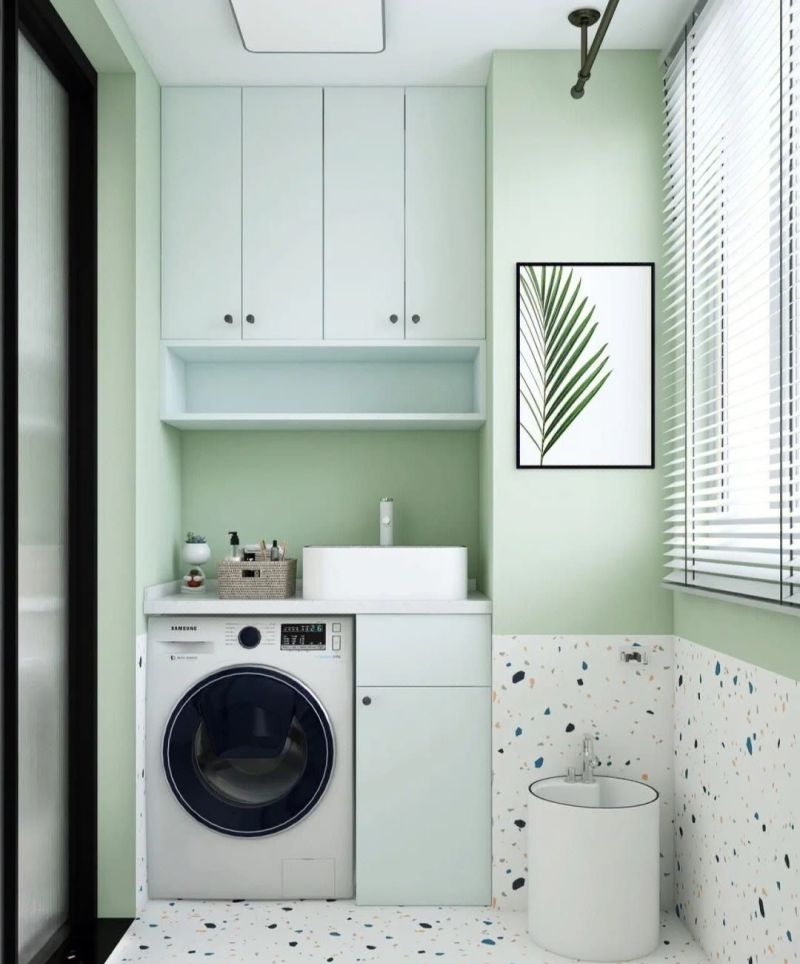 阳台洗衣机柜一些经典搭配 - 家居知识