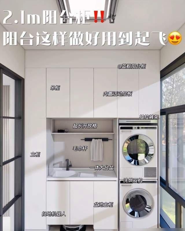 1.2米、1.25米、1.5米、2.1米宽的阳台柜设计，看看哪款适合你家 - 家居知识