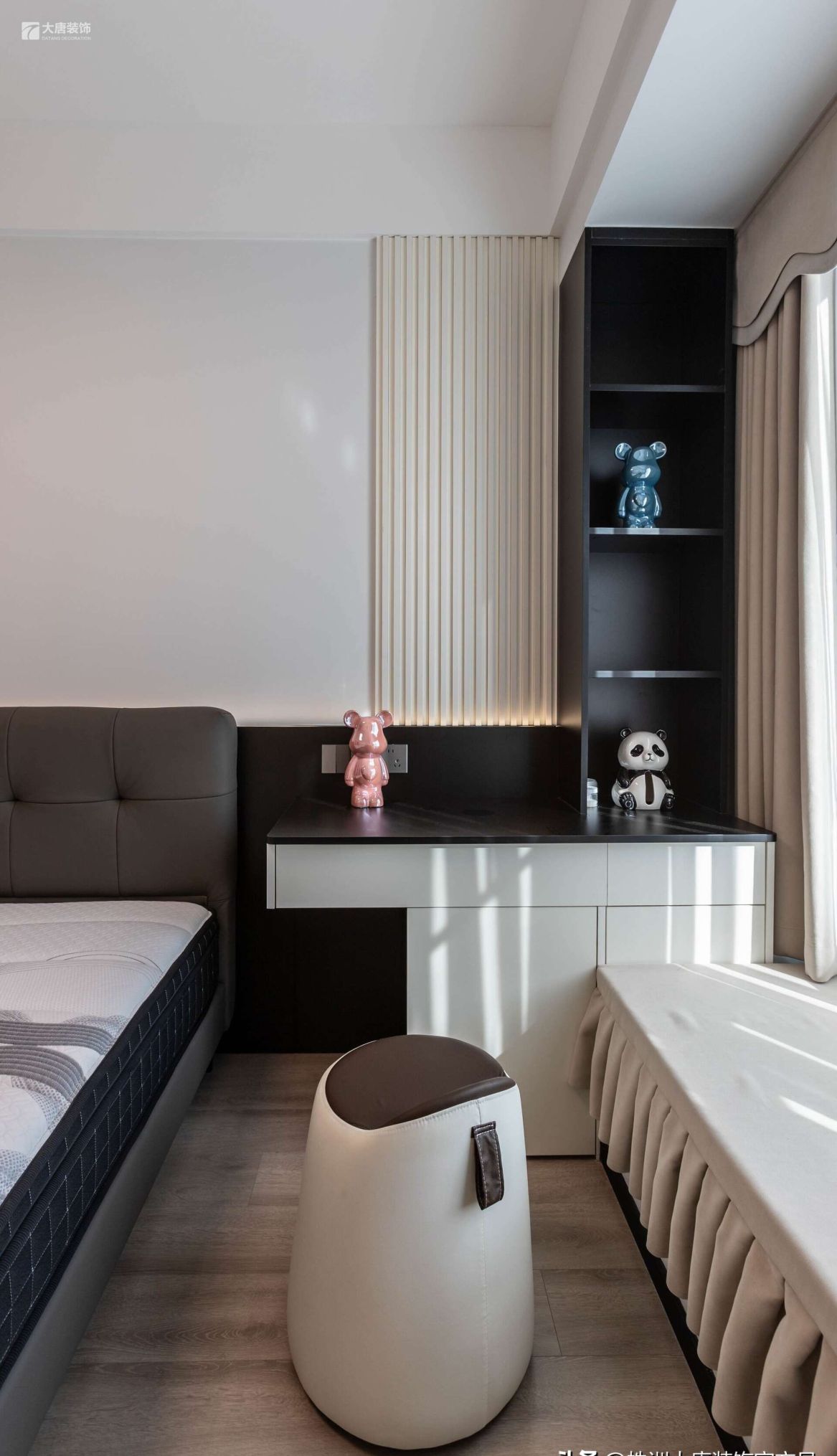 株洲装修设计：美的铂悦府130㎡现代风格，黑白空间充实而丰富 - 家居知识