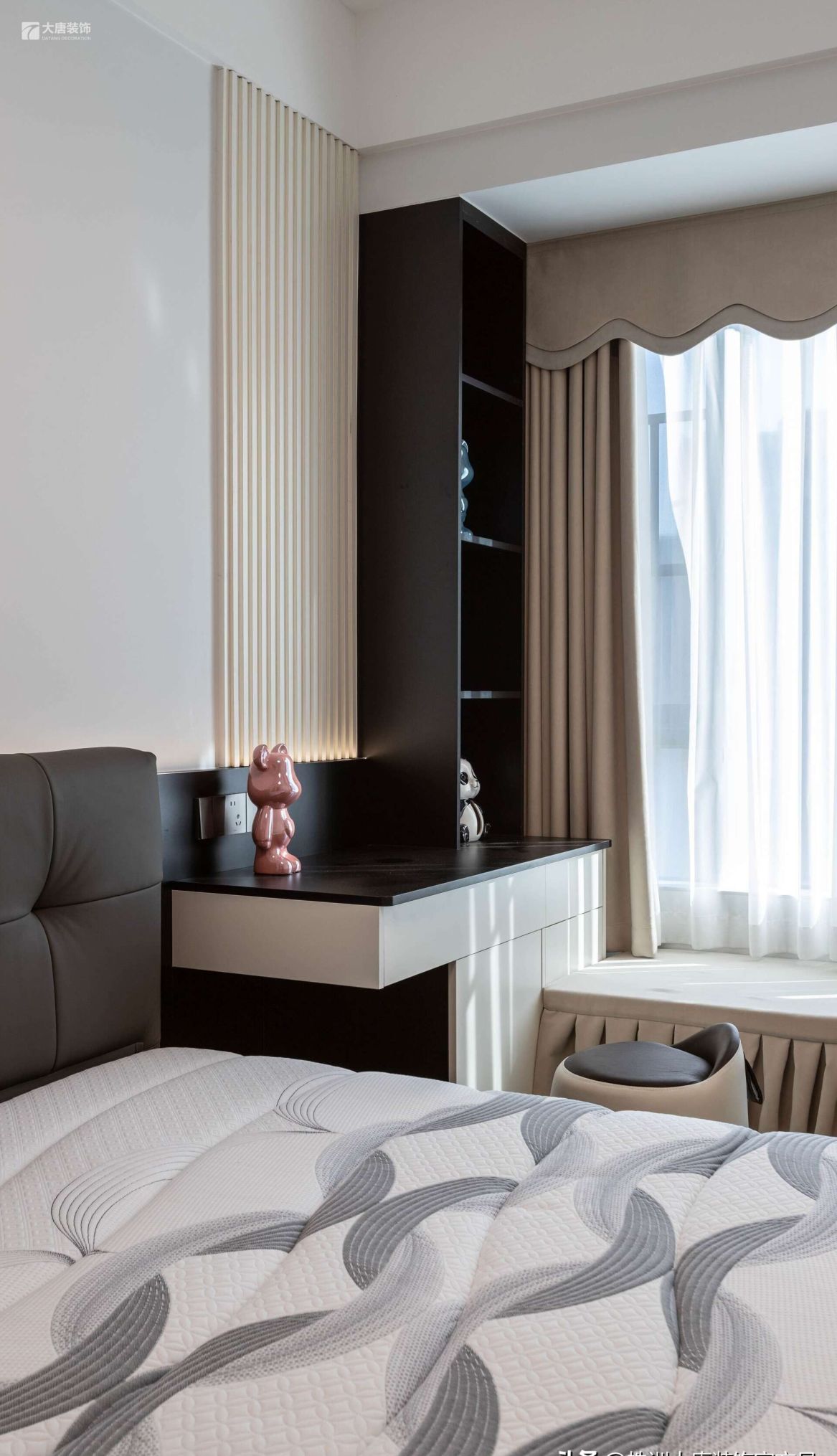 株洲装修设计：美的铂悦府130㎡现代风格，黑白空间充实而丰富 - 家居知识