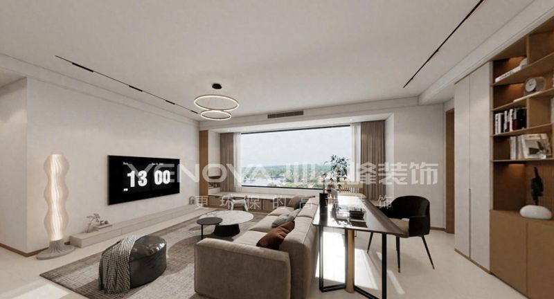 160㎡现代风格装修案例，唐山金地御峯雅居设计解析