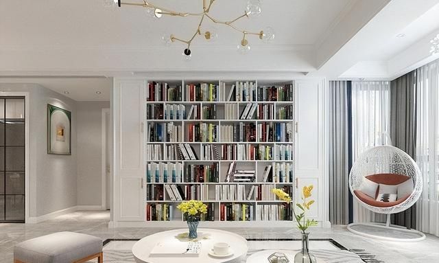 这对深圳夫妻有远见，取消传统电视墙，改作书柜，全屋充满书香气 - 家居知识