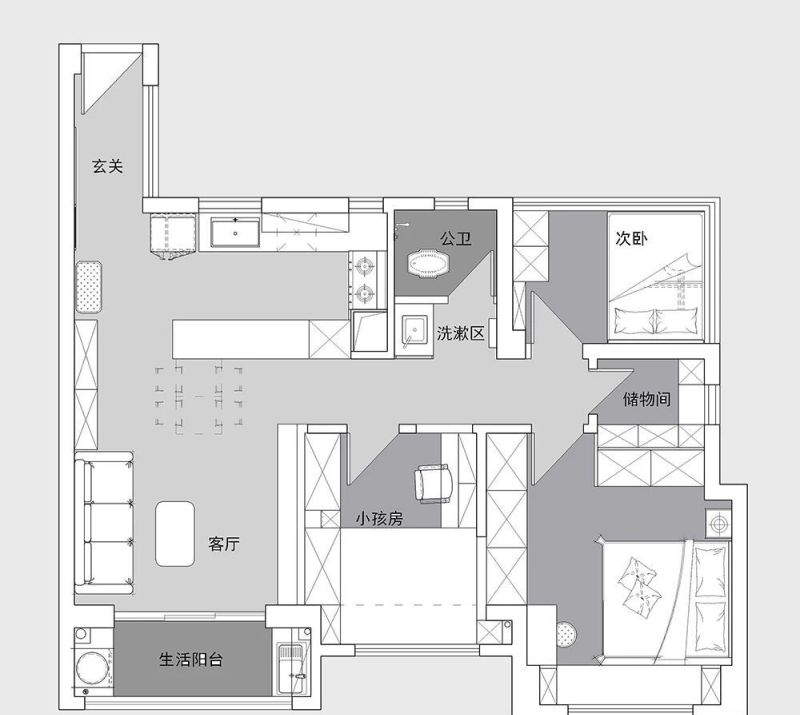 深圳70㎡北欧风格设计：住出150㎡的感觉 - 家居知识