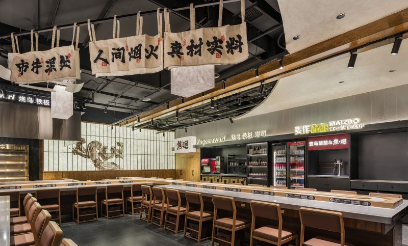 焦廻·烧鸟铁板料理自助餐厅设计&侘寂风禅意场景空间设计 - 家居知识