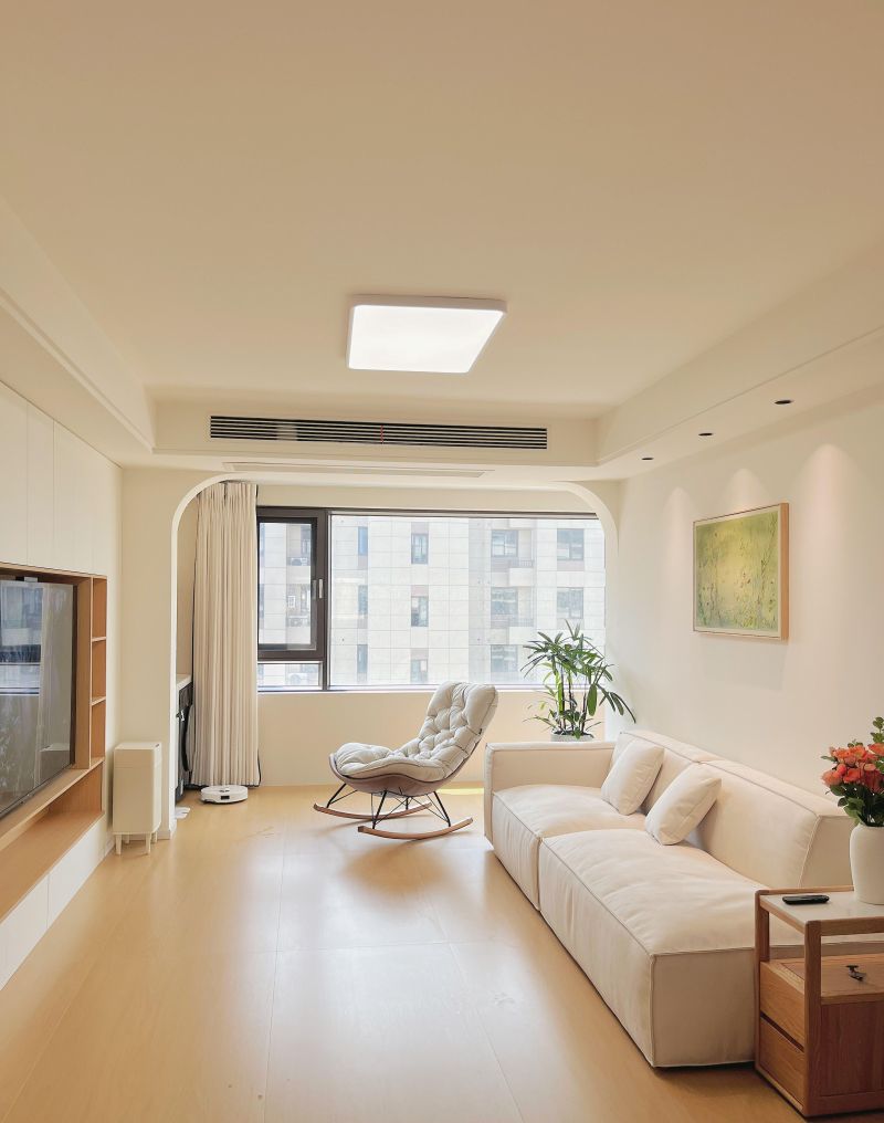 预算有限？116㎡硬装原木奶油风， - 家居知识