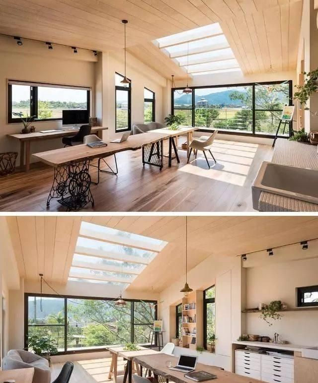 120平原木风装修设计，阁楼只是开了个洞，电视、沙发都可省略了 - 家居知识