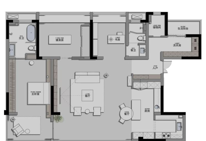 运动博主183㎡家火了！包豪斯风+蓝调，这才是不费力的高级感! - 家居知识