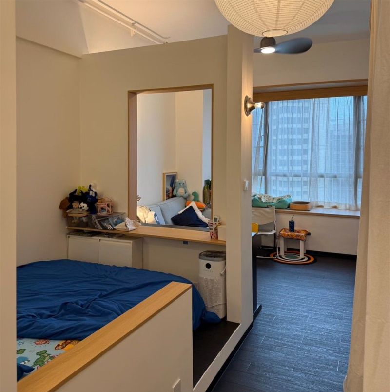 佛山女生晒出35㎡“一字形”蜗居，用半墙隔断大通间，独居太爽了 - 家居知识