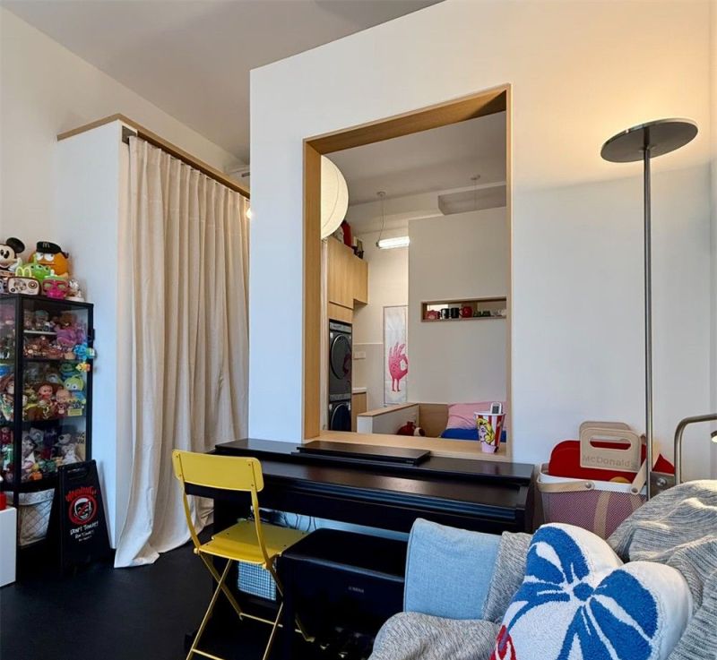 佛山女生晒出35㎡“一字形”蜗居，用半墙隔断大通间，独居太爽了 - 家居知识