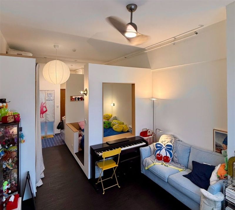 佛山女生晒出35㎡“一字形”蜗居，用半墙隔断大通间，独居太爽了 - 家居知识