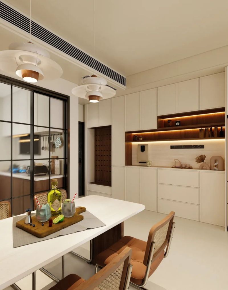 奶油色×中古风，这个 100㎡小家，装出了时光沉淀的温柔质感 - 家居知识