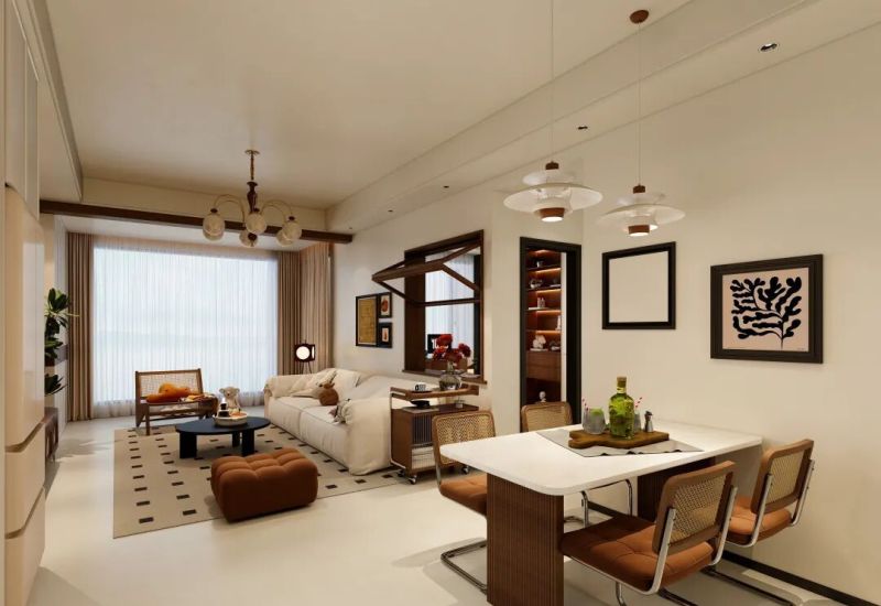 奶油色×中古风，这个 100㎡小家，装出了时光沉淀的温柔质感 - 家居知识