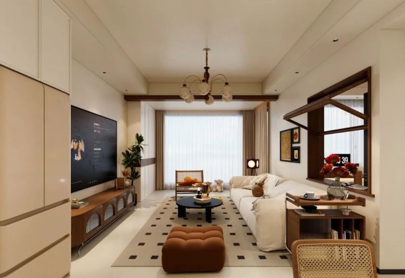 奶油色×中古风，这个 100㎡小家，装出了时光沉淀的温柔质感 - 家居知识