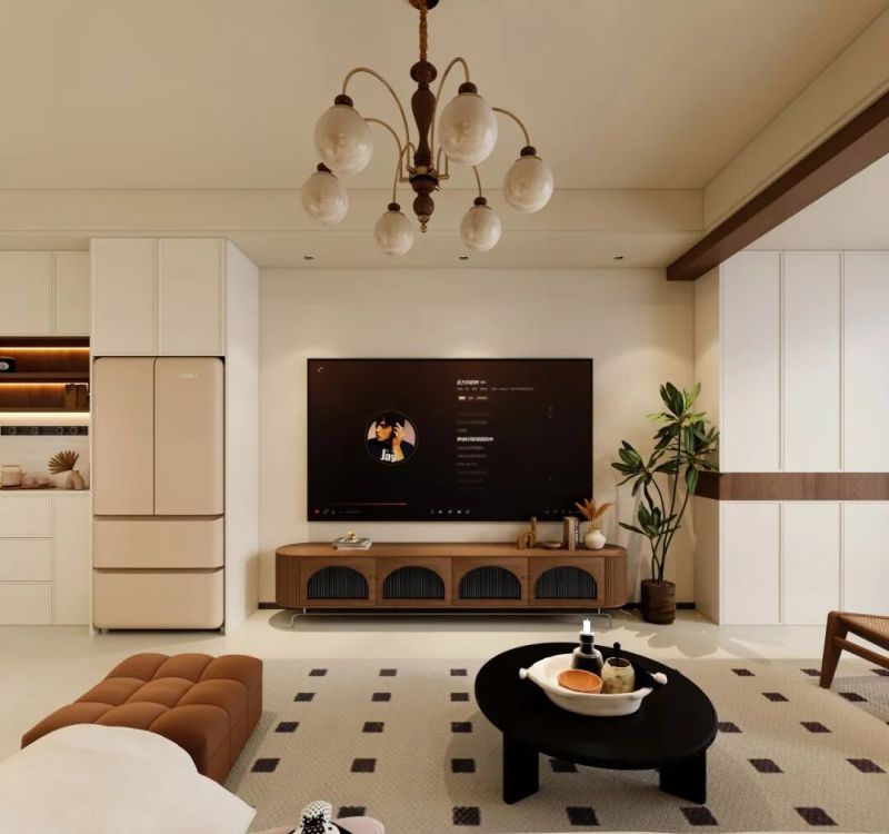 奶油色×中古风，这个 100㎡小家，装出了时光沉淀的温柔质感 - 家居知识